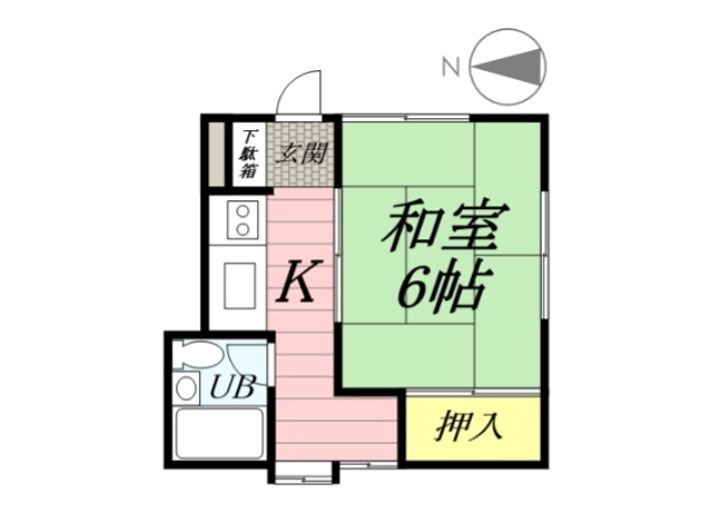 見附町ハイツ 101号室 間取り