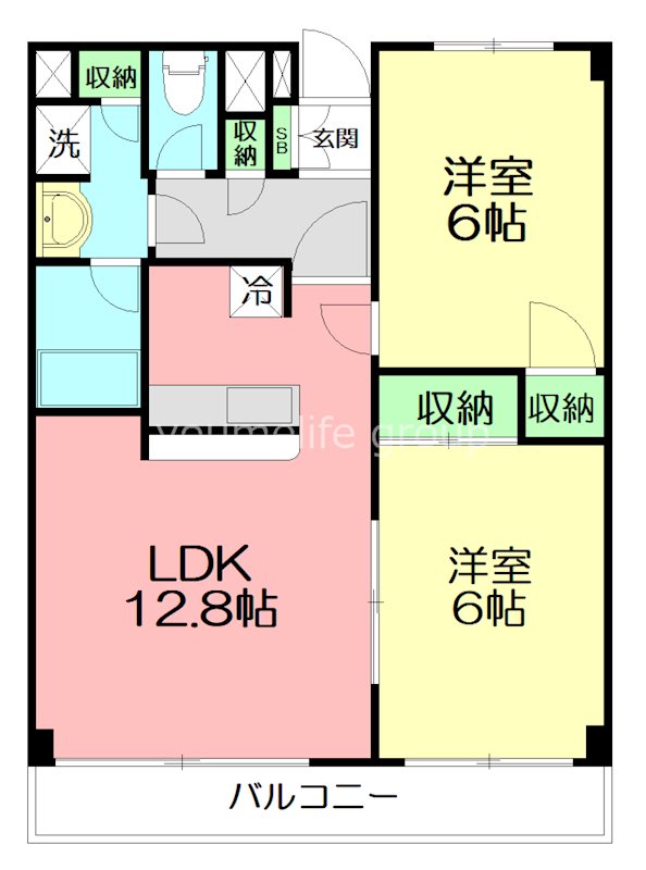 グランドエンブレム秦野 402号室 間取り