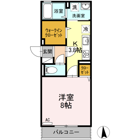 アイビーテラス 206号室 間取り