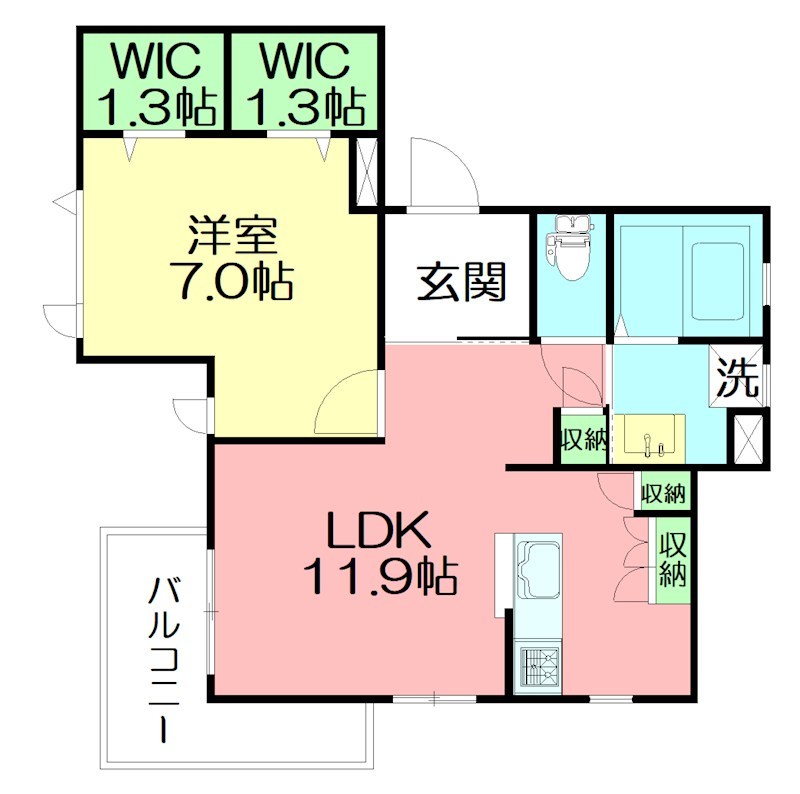 ＣＩＴＲＯＮ湘南  302号室 間取り