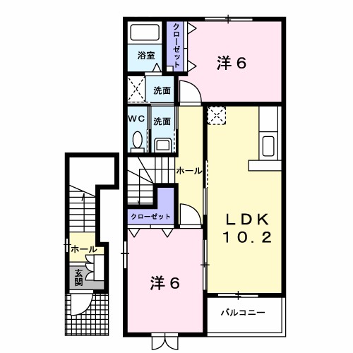 サンリットヴィラⅣ 201号室 間取り