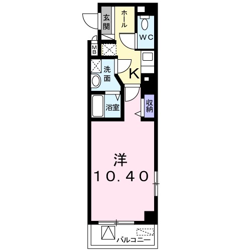 ヴァイオレットアツギ 401号室 間取り