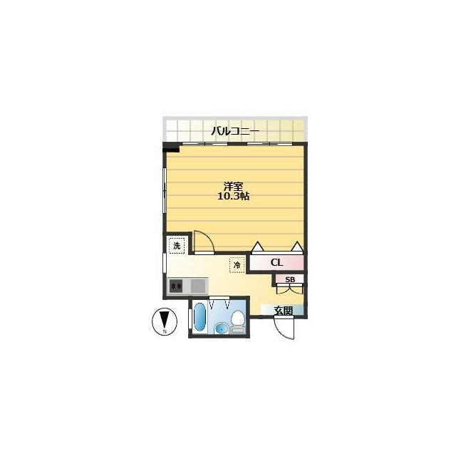 桜ヶ丘コーポ 2-A号室 間取り