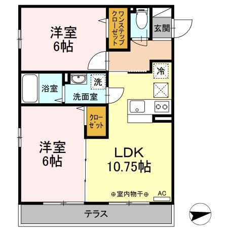 グランドソレーユI 103号室 間取り