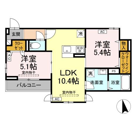 リッシュ湘南 202号室 間取り
