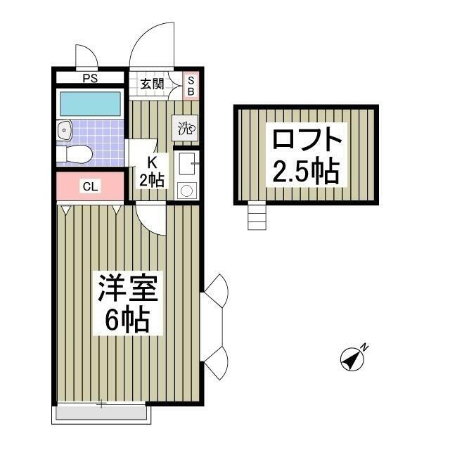 Ｔｈｙｍｏｓ三田 201号室 間取り