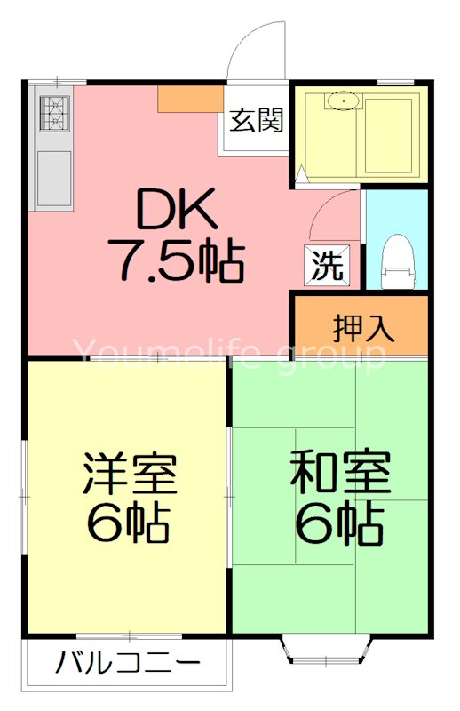 メゾン・ビアン 202号室 間取り