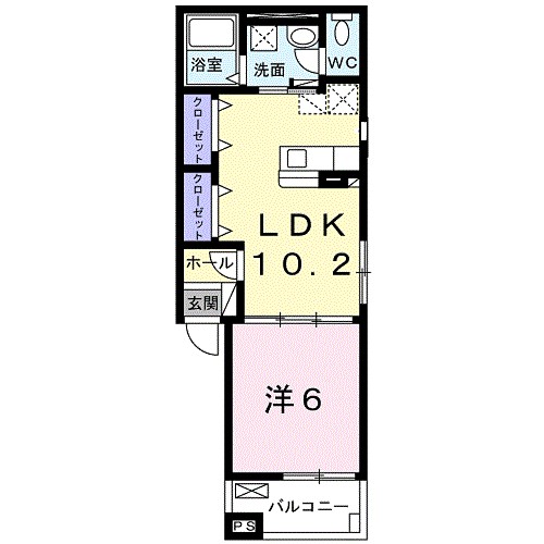 アリエッタ鎌倉 202号室 間取り