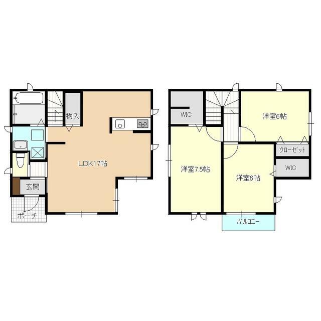 ゆめが丘貸家 間取り