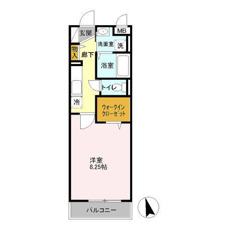 ヴィラ新天地 205号室 間取り