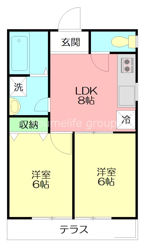 ブライティア二宮 101号室 間取り