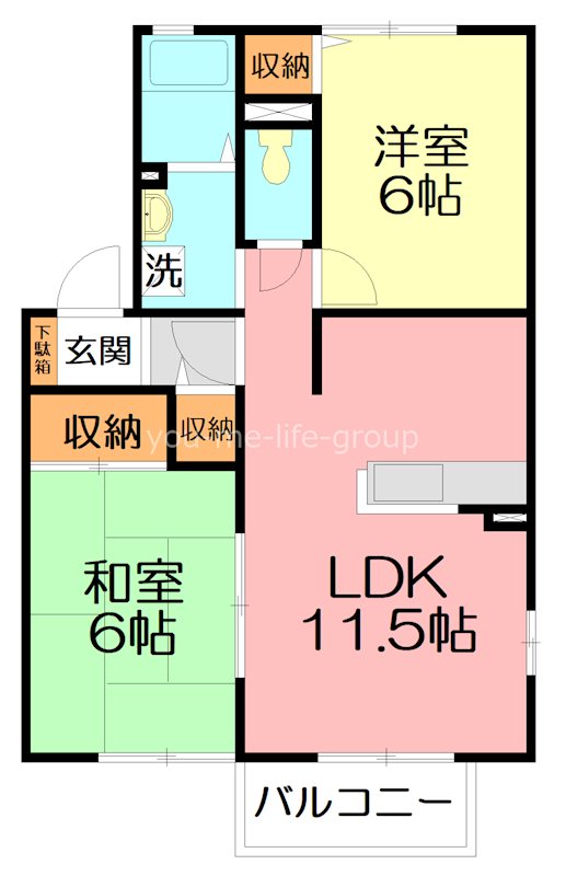 メゾン足柄Ⅱ 102号室 間取り