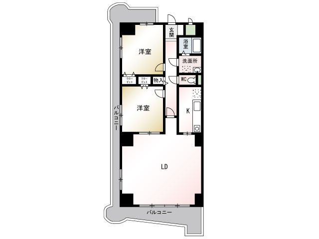 スクリップス 402号室 間取り