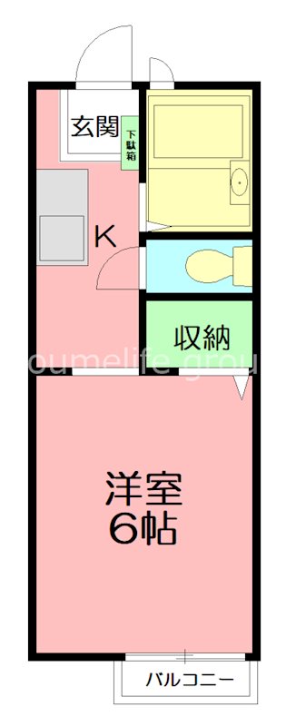 メゾンウィング 202号室 間取り