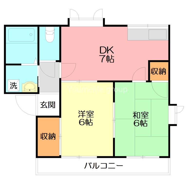 ルミエール加藤B 202号室 間取り