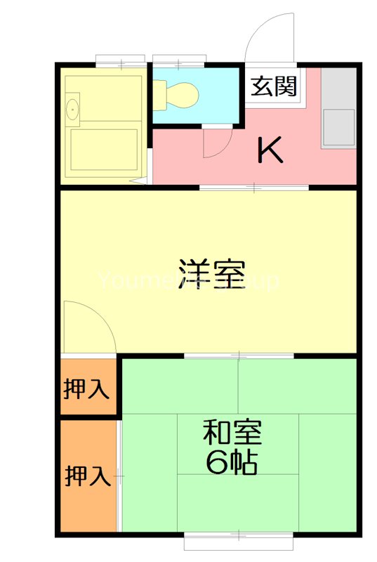つゆきハイツ 102号室 間取り