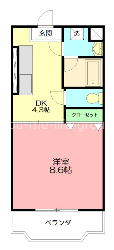 パルテール足柄 101号室 間取り