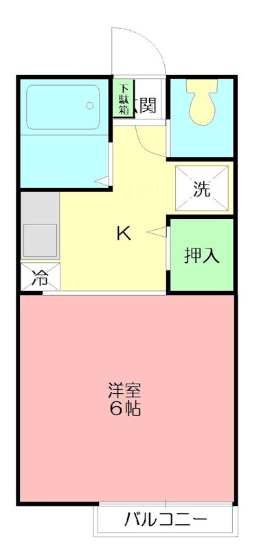 シティハイム　六会壱番館 202号室 間取り