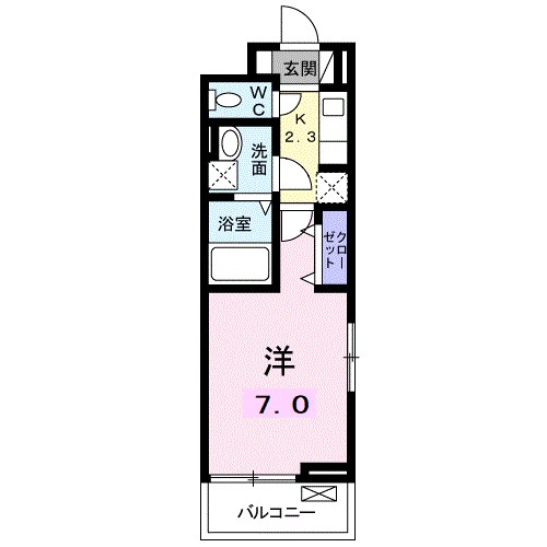 Ｍａｈａｎａ 201号室 間取り