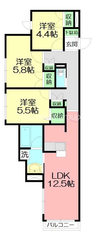 ブラッサム東海岸 202号室 間取り