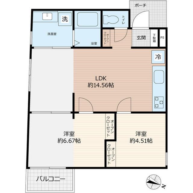 ｆｉｋａ鎌倉大船 102号室 間取り