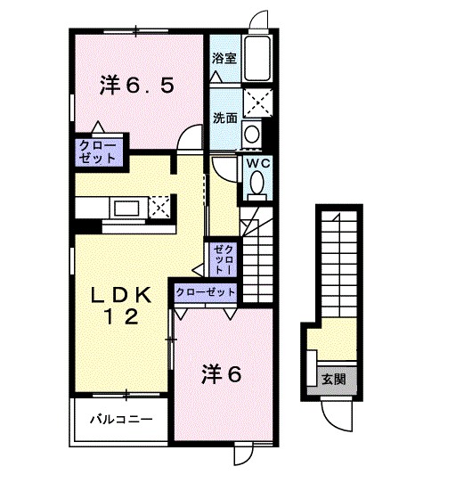 プロムナード岡部Ⅱ 201号室 間取り