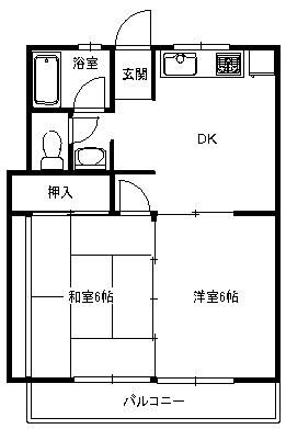 ライラックマンション 403号室 間取り