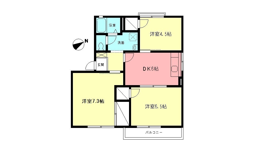 アネックス大下Ⅱ 201号室 間取り
