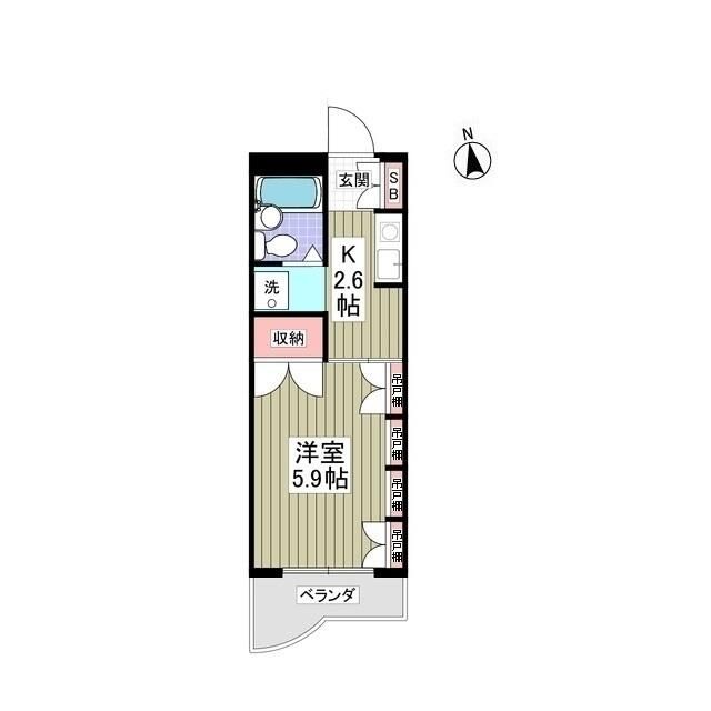 パールハイツ東八幡 307号室 間取り