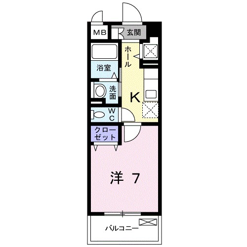 カーサソレアード 203号室 間取り