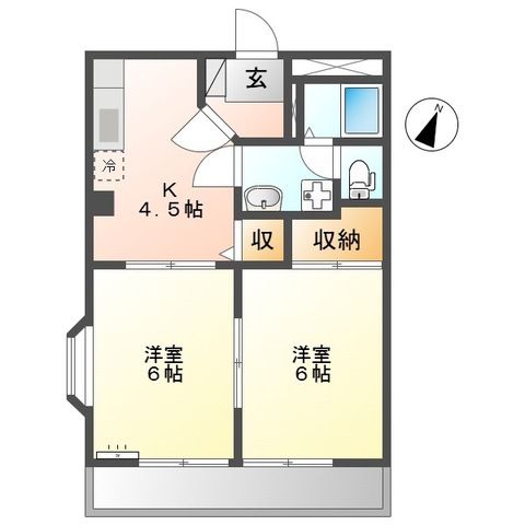ビューバレー踊場 201号室 間取り