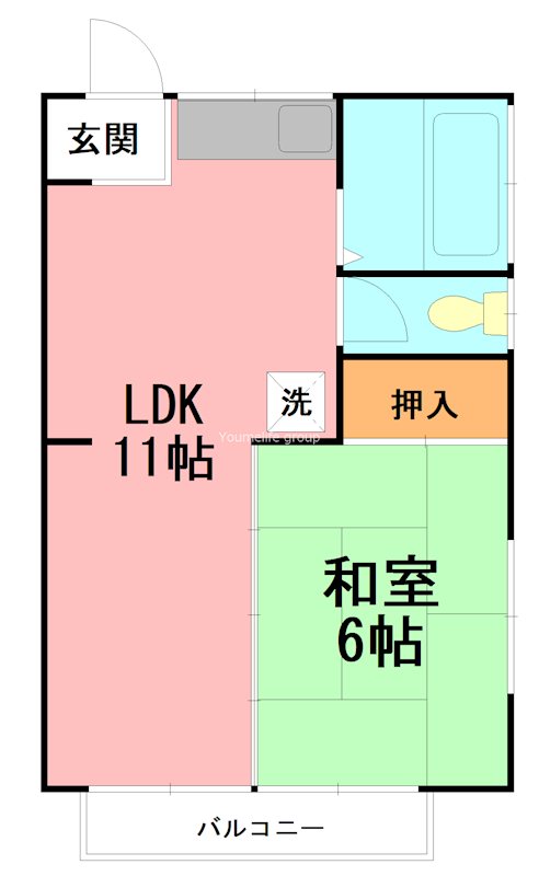 ブラウニー西湘 202号室 間取り