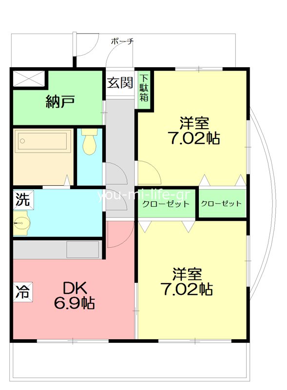 ペイサージュ 101号室 間取り