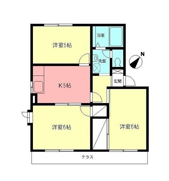カーサミヤ１ 101号室 間取り