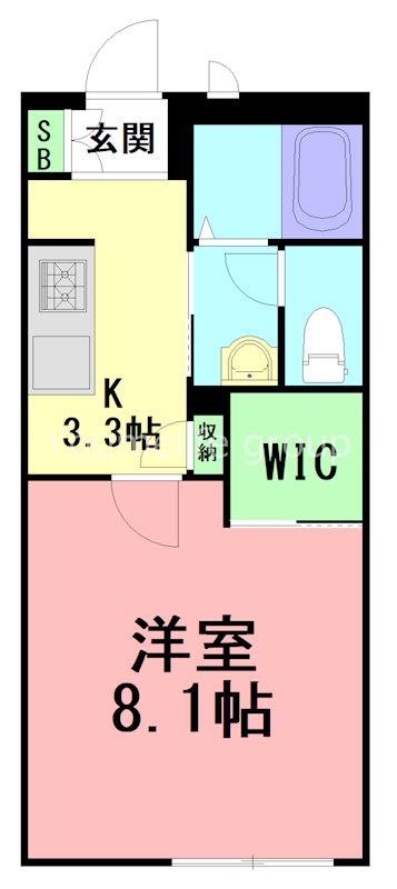 ベルハート鎌倉 102号室 間取り
