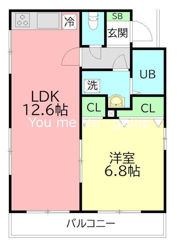 ハイライフ石上 302号室 間取り