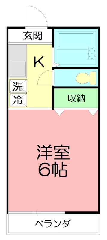 サニーコート 107号室 間取り
