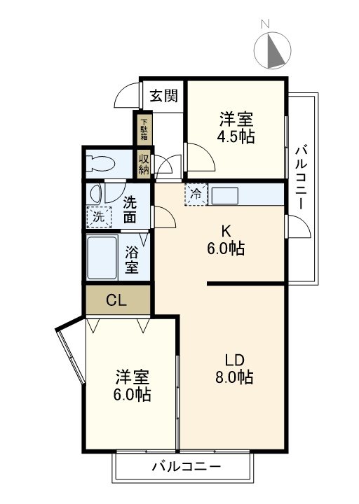 パレロアール戸塚 103号室 間取り