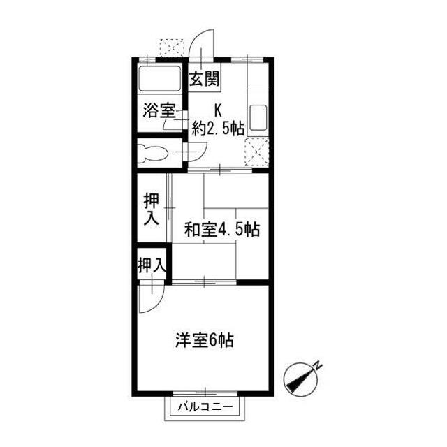 弘栄ハイム 205号室 間取り
