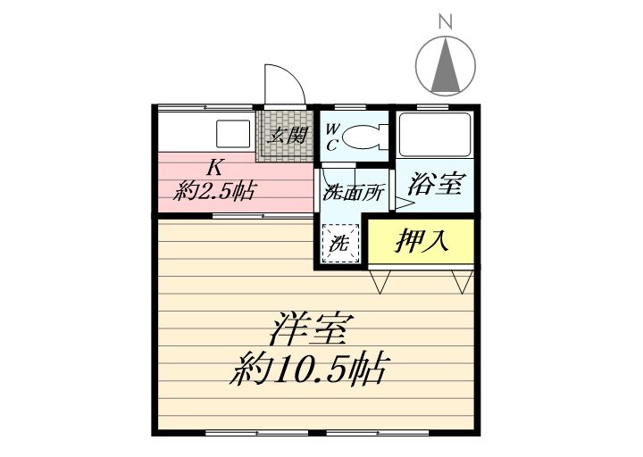 長谷川ハイツ 201号室 間取り