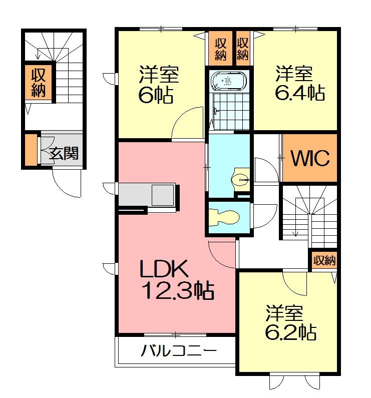 リベルテ湘南　Ａ 00201号室 間取り