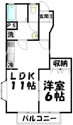 エクセレントクレオ 103号室 間取り