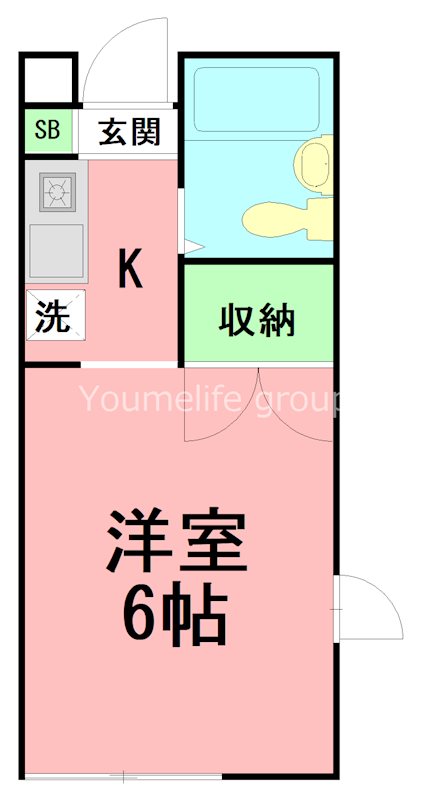 ハイツらん 101号室 間取り