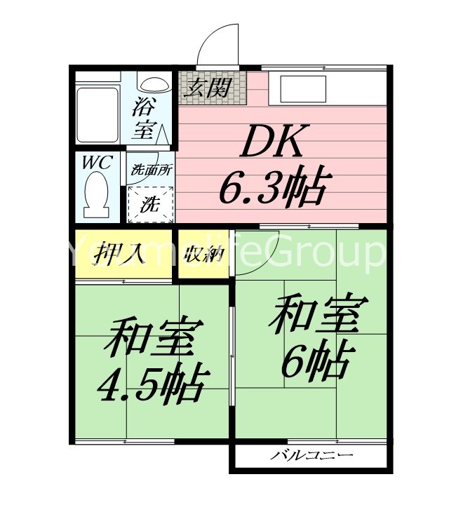 ハイツ恵 202号室 間取り