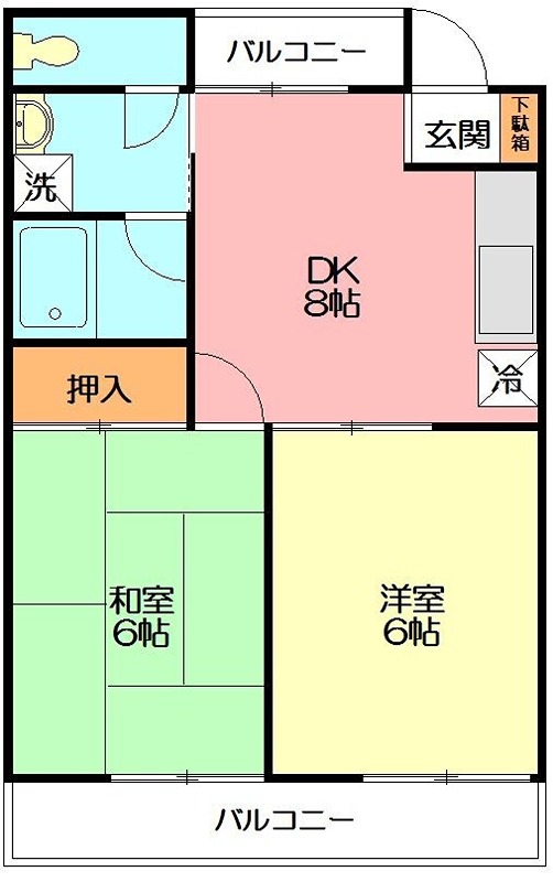 Ｍ＆Ｋ湘南２　Ａ棟 105号室 間取り