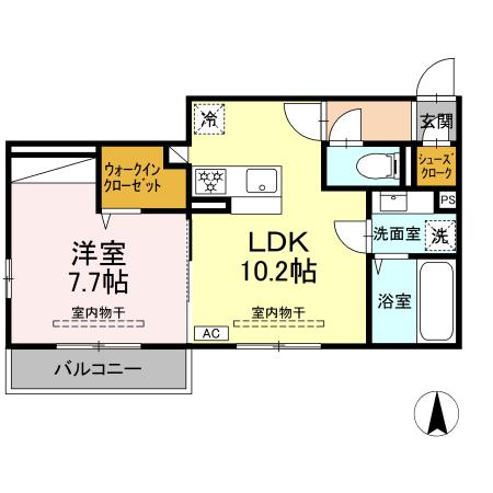 Same sky 302号室 間取り