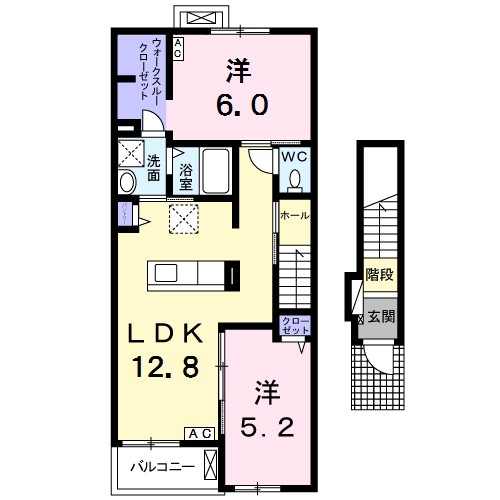 ハピネスＥＤＹ 202号室 間取り