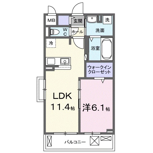 ラミリス 304号室 間取り
