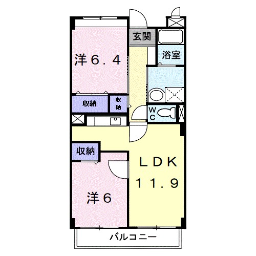 ミーティスパルース 202号室 間取り