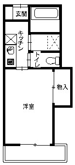 オートハイツ平塚 205号室 間取り